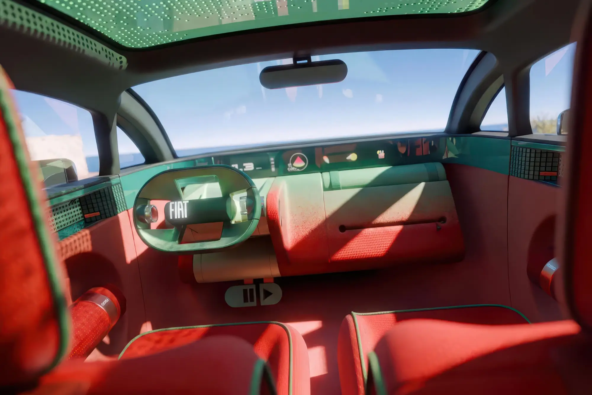 Концептуальный трансформер FIAT MULTIPLAY на автосалоне в Париже: симбиоз минивэна, кроссовера и пикапа с посадочной формулой 6+1