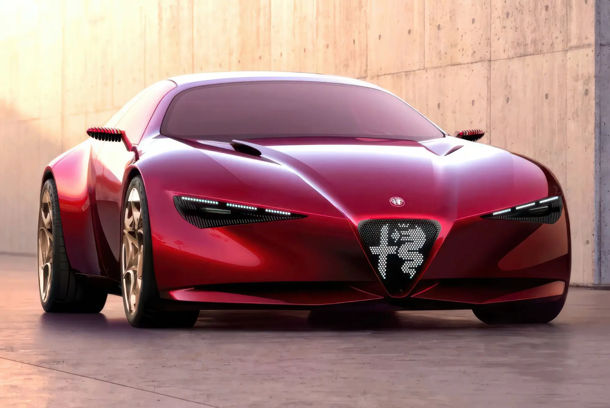 Концепт ALFA ROMEO CUOREROSSO: распашные двери без центральных стоек, гибридный турбомотор V6 2.9 и новая дизайн-философия