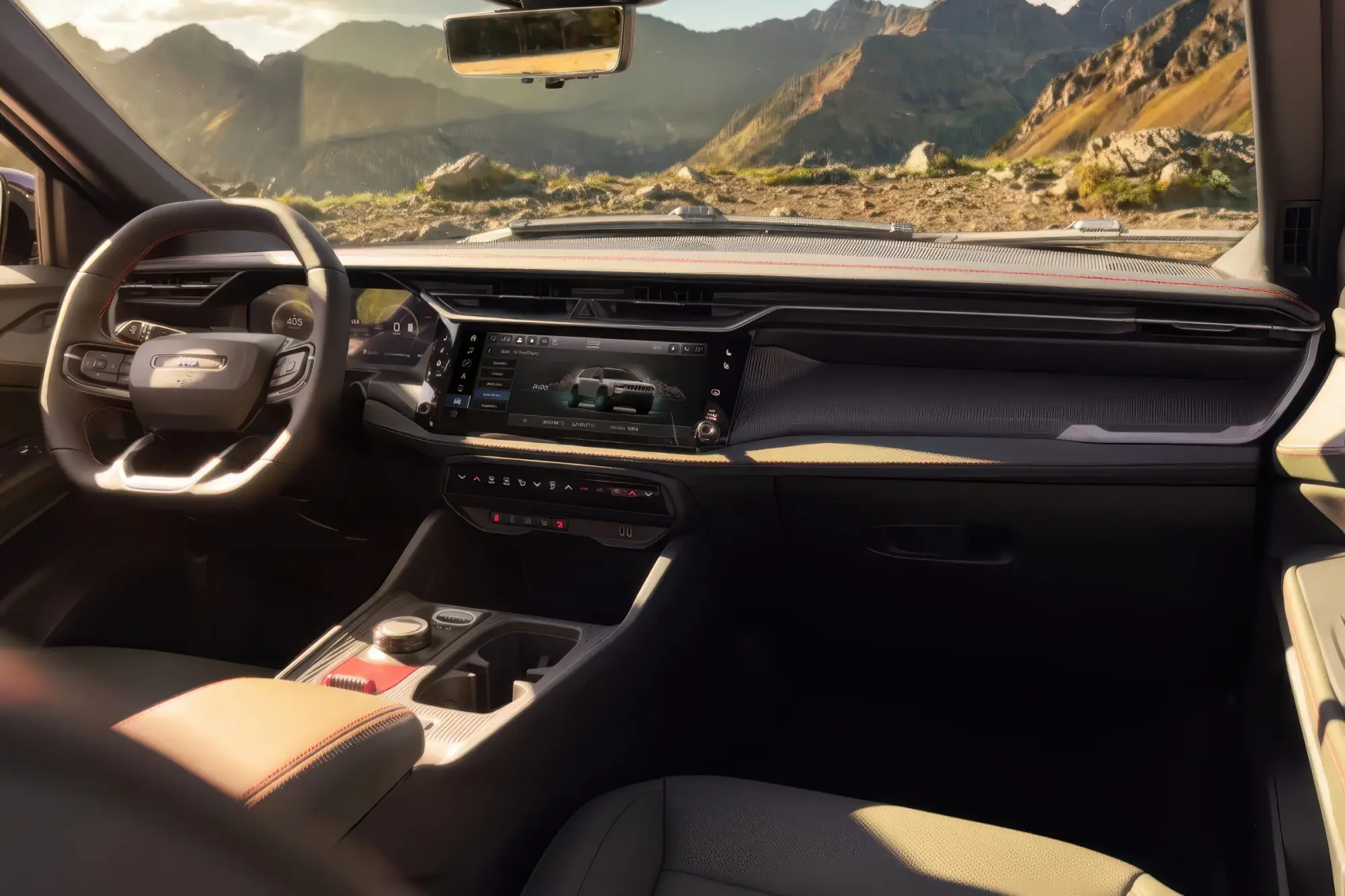 Внедорожник JEEP CHEROKEE TRAILHAWK: клиренс 220 мм, понижающая передача, блокировка заднего дифференциала и буксирные проушины